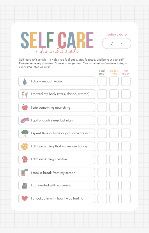 Happiness Planner For High School Students