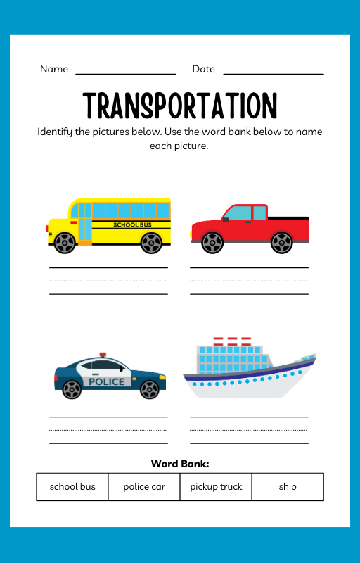 Transportation ESL Workbook