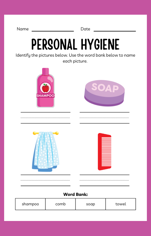 Personal Hygiene ESL Workbook