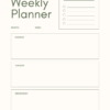 Gold Flower Weekly Planner