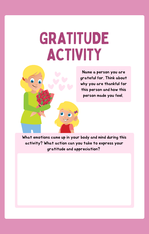 Gratitude Journal For Kids