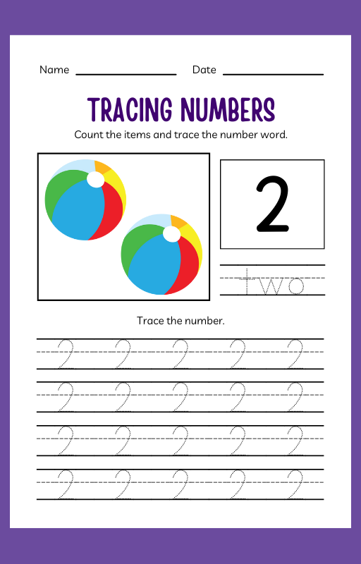 Kindergarten Numbers Workbook