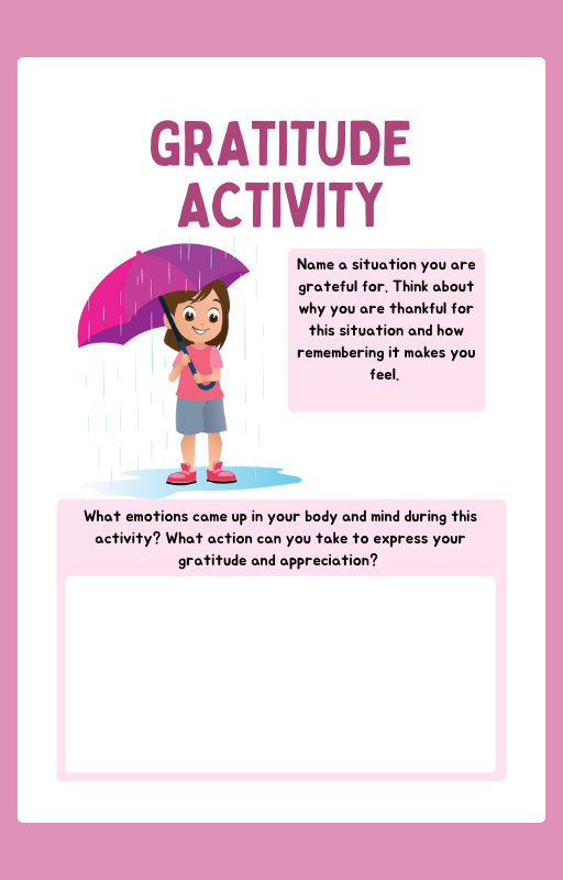 Gratitude Journal For Kids