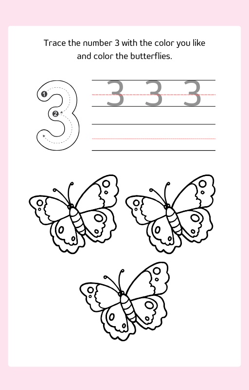 Animals 123 Tracing and Coloring Book