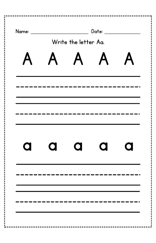 Kindergarten Alphabet Workbook