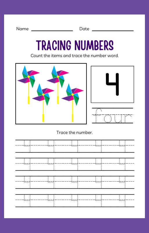 Kindergarten Numbers Workbook