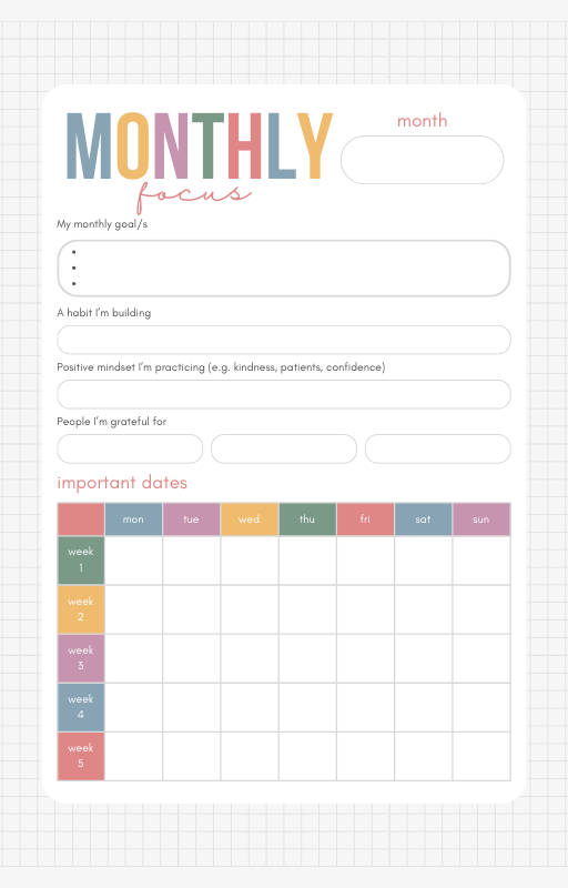Happiness Planner For High School Students