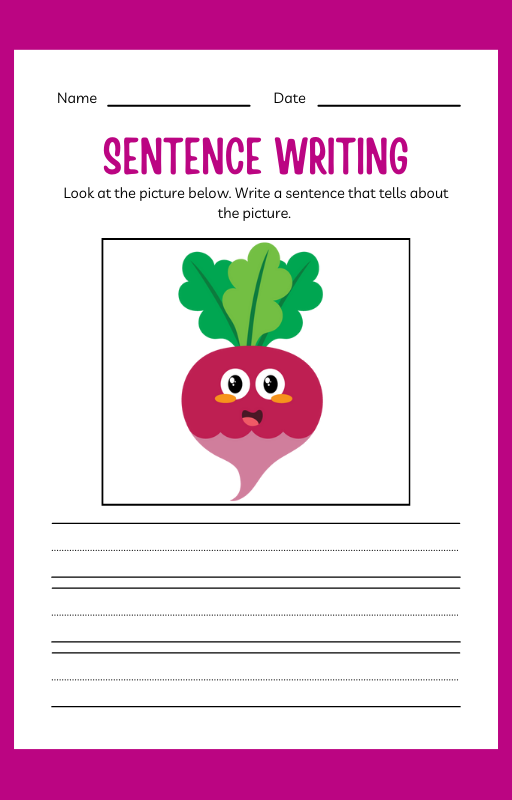 Vegetables ESL Workbook