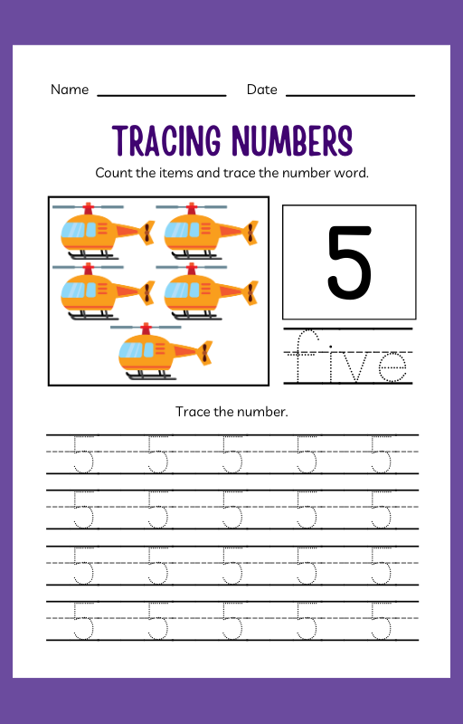 Kindergarten Numbers Workbook